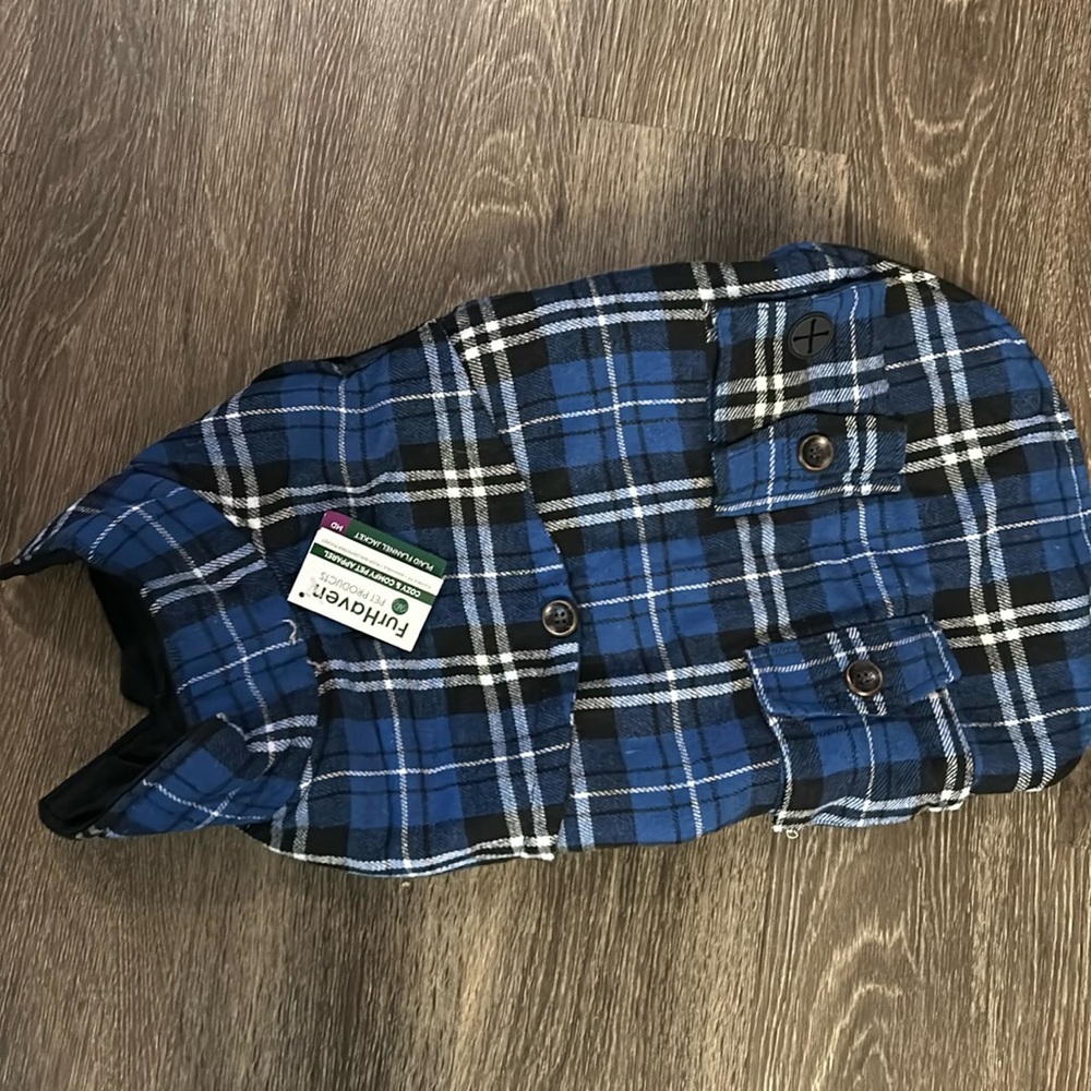 NWT!! Furhaven Reversible Reflective Puffer Jacket Vest Dog Coat, Medium